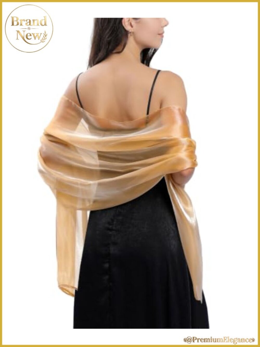 Sheer Organza Shawl Wrap Evening Dress Cover Up Formal Wedding